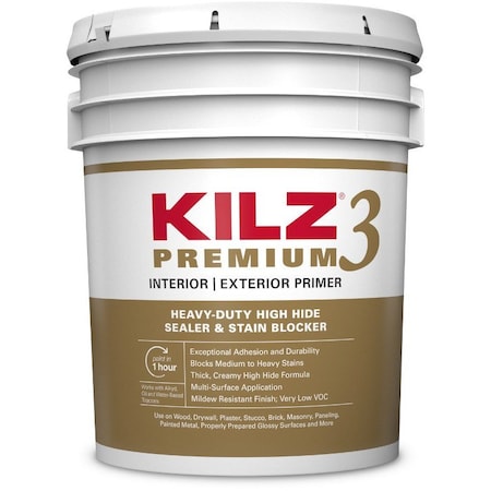 Kilz Premium KILZ Premium White Flat Water-Based Stain Blocking Primer 5 gal 13000
